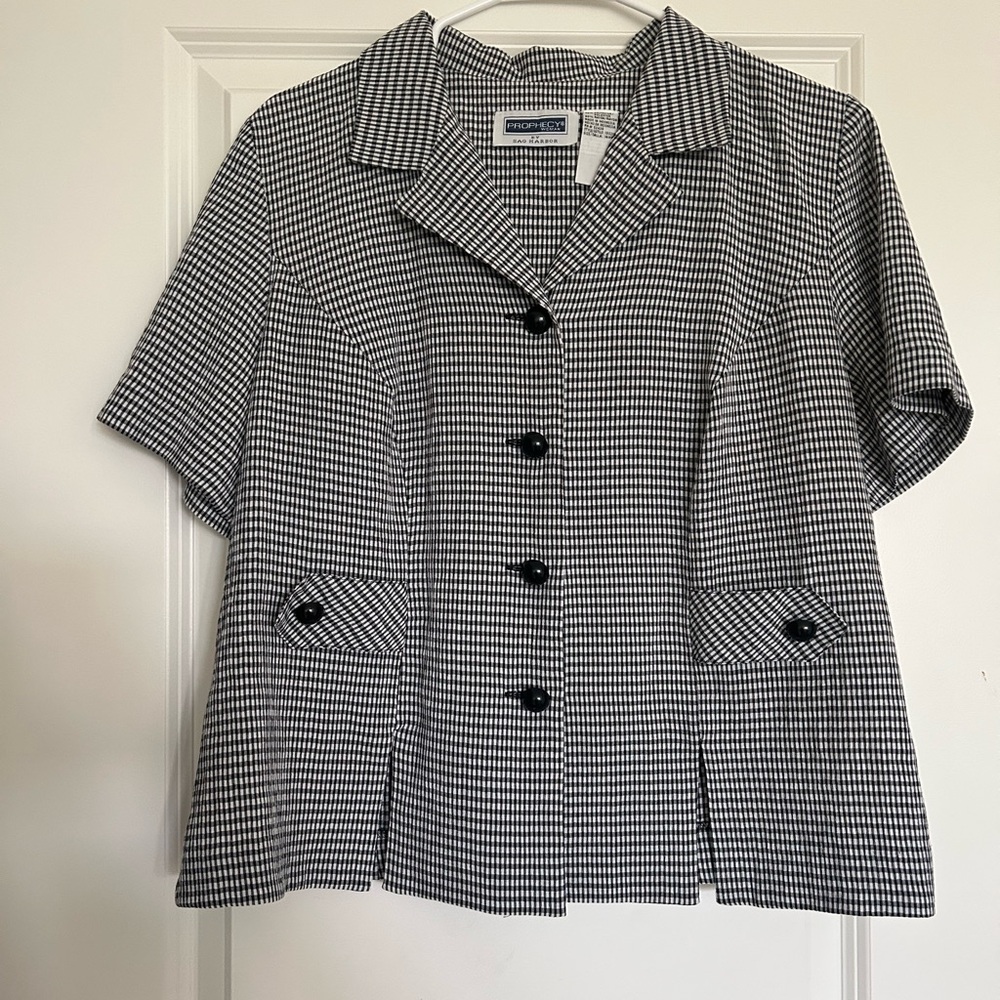 Sag Harbor Black and White Gingham Shirt